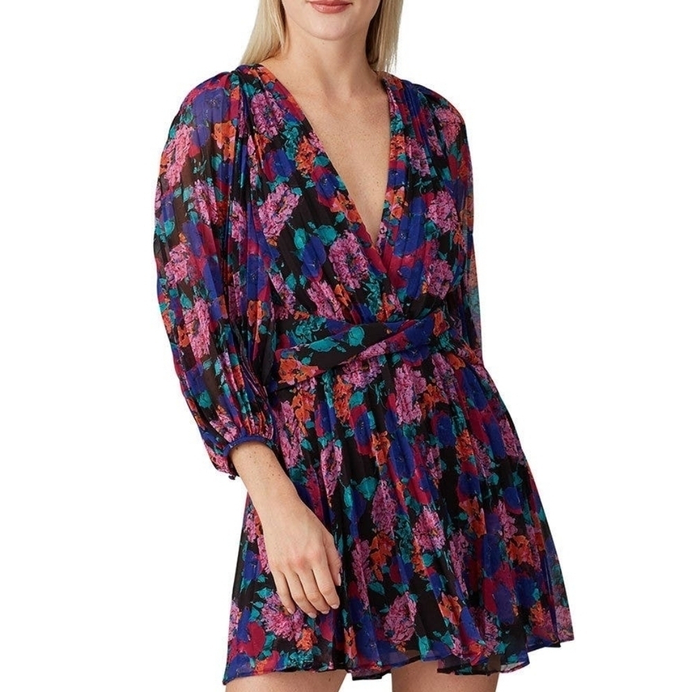 La Maison Talulah Sweet Talk Floral Print Mini Dress Medium